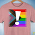LGBTQ Progress Pride Flag Exclamation Point Premium Unisex T-Shirt - Mauve Heather