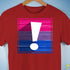 Bisexual Pride Flag Exclamation Point Premium Unisex T-Shirt - Red