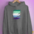 Gay Male Pride Flag Ripped Reveal Hoodie