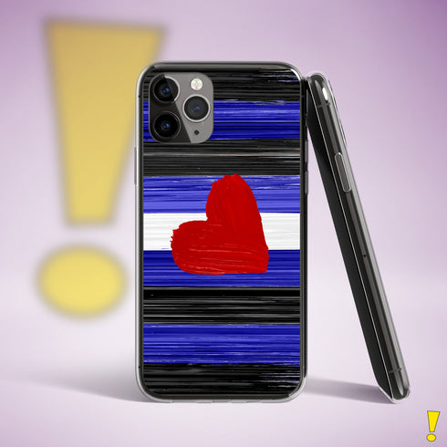 Leather Pride Flag Brush Strokes Clear Case for iPhone®