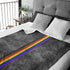 Grunge Philly LGBTQ Pride Flag Stripe Velveteen Plush Blanket
