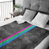 Grunge Polysexual Pride Flag Stripe Velveteen Plush Blanket