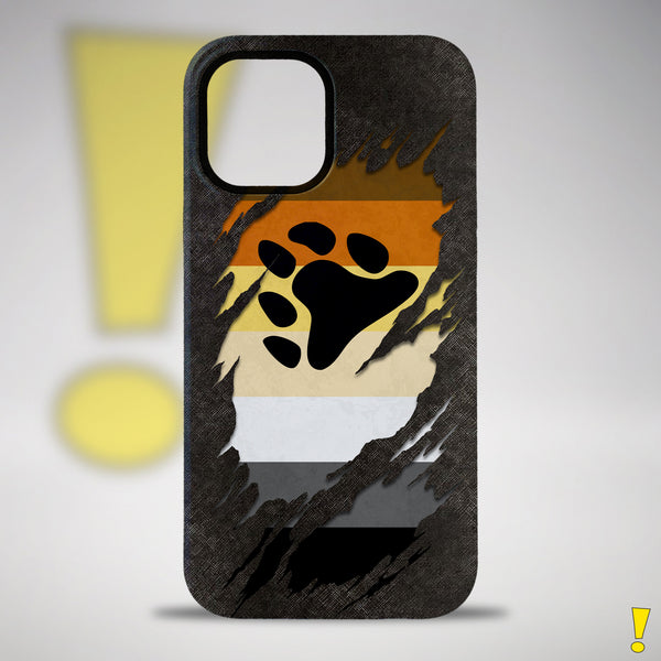Bear Pride Flag Ripped Reveal Tough Case