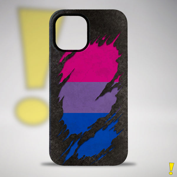 Bisexual Pride Flag Ripped Reveal Tough Case