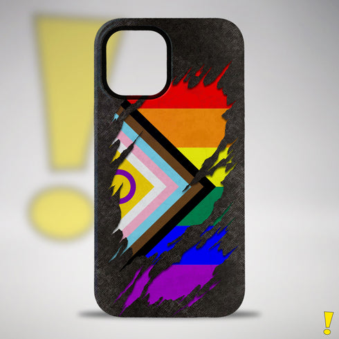 Intersex Inclusive Progress Pride Flag Ripped Reveal Tough Case