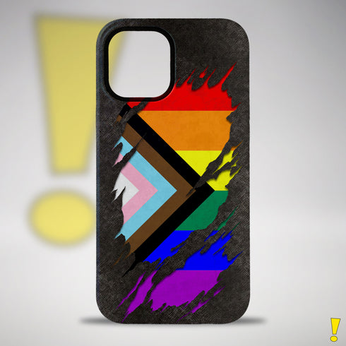 LGBTQ Progress Pride Flag Ripped Reveal Tough Case