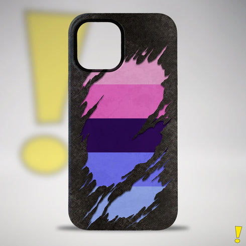Omnisexual Pride Flag Ripped Reveal Tough Case