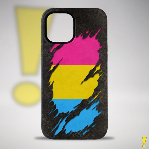Pansexual Pride Flag Ripped Reveal Tough Case