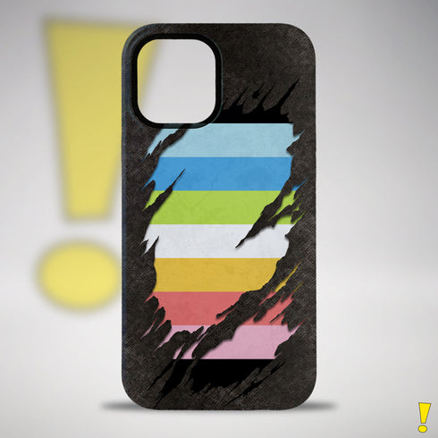 Queer Pride Flag Ripped Reveal Tough Case