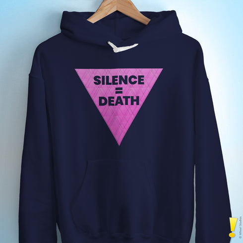 Silence = Death Hoodie Pink Triangle Hoodie