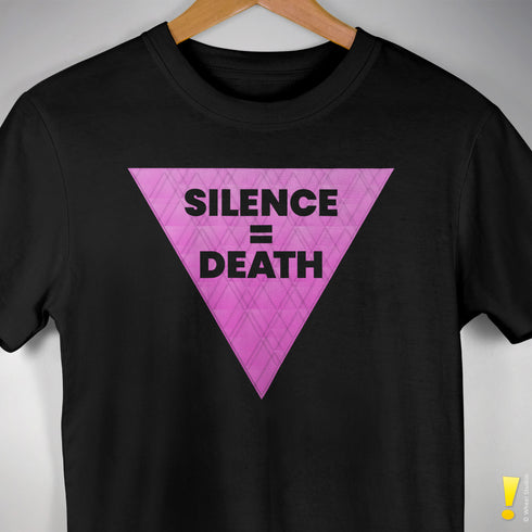 Silence = Death Pink Triangle T-shirt
