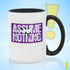 Assume Nothing Lesbian Labrys Pride Flag Color Accent Mug
