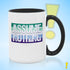 Assume Nothing Gay Male Pride Flag Color Accent Mug