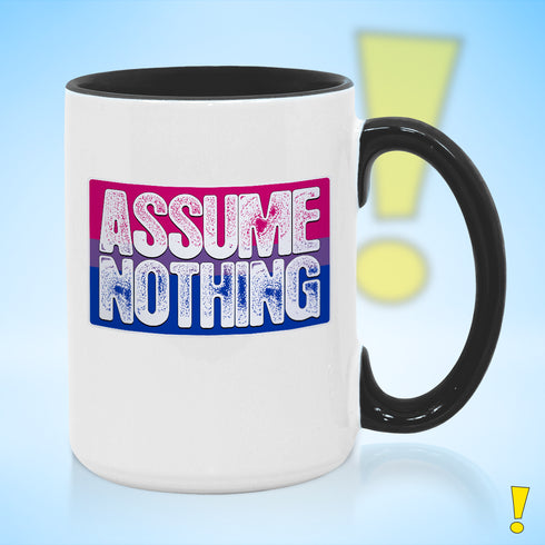 Assume Nothing Bisexual Pride Flag Color Accent Mug
