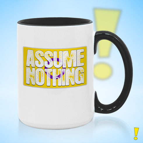 Assume Nothing Intersex Pride Flag Color Accent Mug