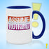 Assume Nothing Lesbian Pride Flag Color Accent Mug