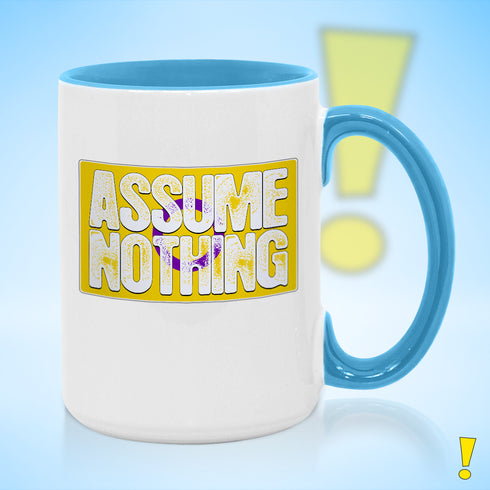 Assume Nothing Intersex Pride Flag Color Accent Mug