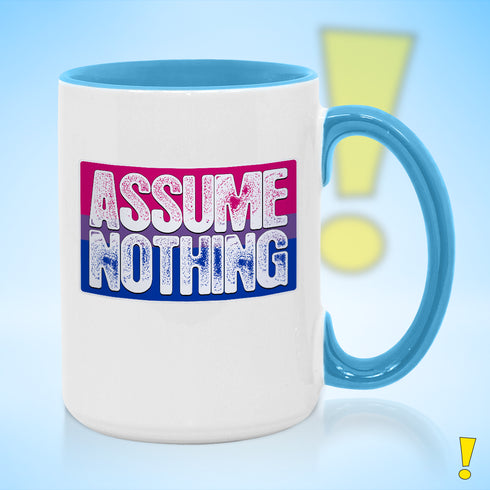 Assume Nothing Bisexual Pride Flag Color Accent Mug