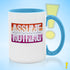 Assume Nothing Lesbian Pride Flag Color Accent Mug