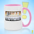Assume Nothing Bear Pride Flag Color Accent Mug