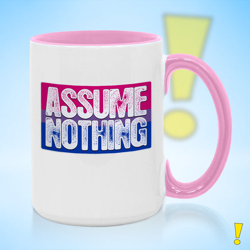 Assume Nothing Bisexual Pride Flag Color Accent Mug