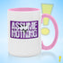 Assume Nothing Lesbian Labrys Pride Flag Color Accent Mug