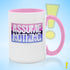 Assume Nothing Omnisexual Pride Flag Color Accent Mug