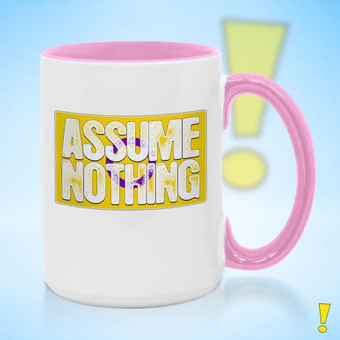 Assume Nothing Intersex Pride Flag Color Accent Mug