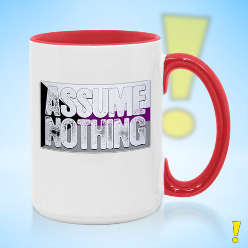 Assume Nothing Demisexual Pride Flag Color Accent Mug