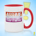 Assume Nothing Lesbian Pride Flag Color Accent Mug