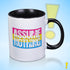Assume Nothing Pansexual Pride Flag Color Accent Mug
