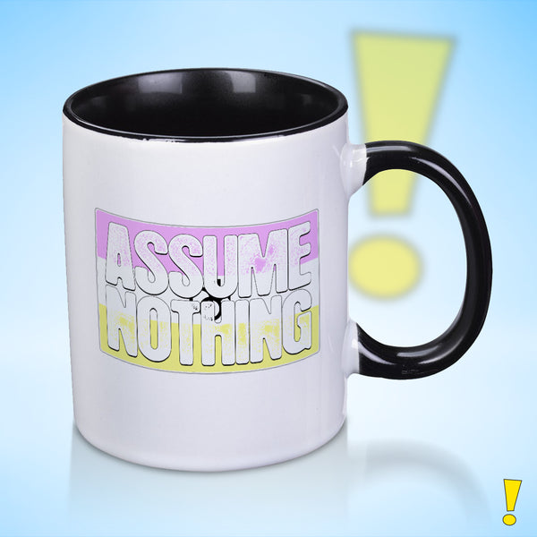 Assume Nothing Twink Pride Flag Color Accent Mug