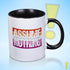 Assume Nothing Lesbian Pride Flag Color Accent Mug
