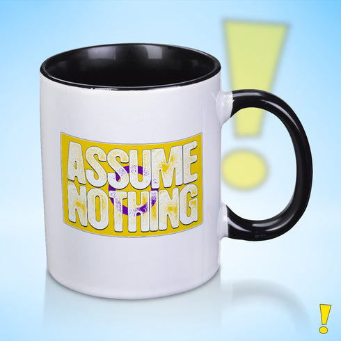 Assume Nothing Intersex Pride Flag Color Accent Mug