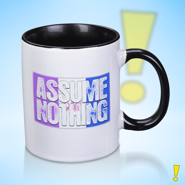 Assume Nothing Drag Pride Flag Color Accent Mug