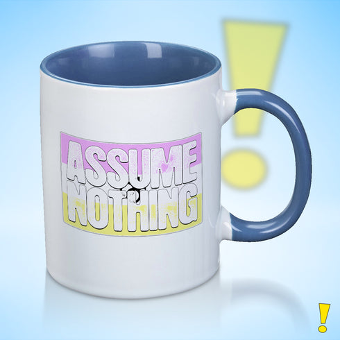 Assume Nothing Twink Pride Flag Color Accent Mug