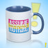 Assume Nothing Pansexual Pride Flag Color Accent Mug