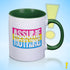 Assume Nothing Pansexual Pride Flag Color Accent Mug