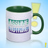 Assume Nothing Gay Male Pride Flag Color Accent Mug