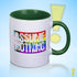 Assume Nothing LGBTQ Progress Pride Flag Color Accent Mug