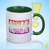 Assume Nothing Lesbian Pride Flag Color Accent Mug