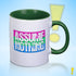Assume Nothing Polysexual Pride Flag Color Accent Mug