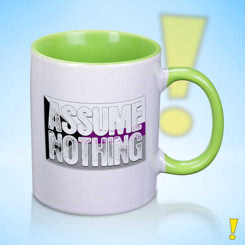 Assume Nothing Demisexual Pride Flag Color Accent Mug