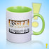Assume Nothing Bear Pride Flag Color Accent Mug