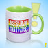 Assume Nothing Rainbow LGBTQ Pride Flag Color Accent Mug
