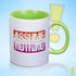 Assume Nothing Lesbian Pride Flag Color Accent Mug
