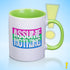 Assume Nothing Polysexual Pride Flag Color Accent Mug