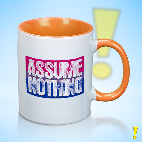 Assume Nothing Bisexual Pride Flag Color Accent Mug