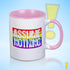 Assume Nothing Rainbow LGBTQ Pride Flag Color Accent Mug