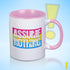 Assume Nothing Pansexual Pride Flag Color Accent Mug